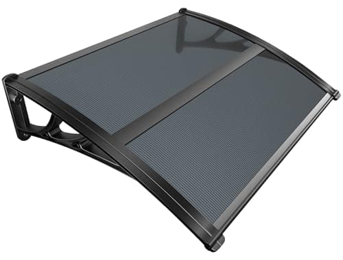 Image of VOUNOT Front Door Canopy Outdoor Awning, Rain Shelter for Back Door, Porch, Patio, Window, 100 x 80 cm, Anthracite