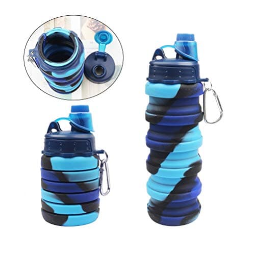Image of nuoshen Boys Water Bottle Camouflage Color Personalised Collapsible Water Bottle For Kids Water Bottle