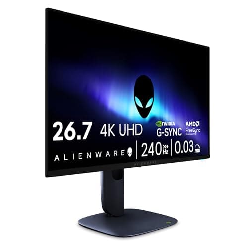 Image of Alienware 27 Gaming Monitor - AW2725Q, 4K UHD (3840x2160), 240Hz, QD OLED, 0.03ms, NVIDIA G-SYNC Compatible, AMD FreeSync Premium Pro, HDR True Black 400, Dolby Vision, USB-C, 3 Year Warranty