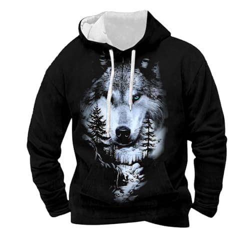 Image of Generisch Viking Hoodie Men's Viking Medieval Hoodie Nordic Mythology Hoodie Warrior Hoody Tattoo Hoodies Viking Thor's Hammer Hooded Shirt Y2K Streetwear, S1 black., XXL