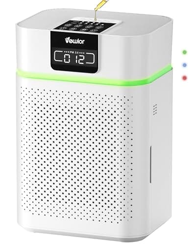 Image of Air Purifier for Home 1800 Ft² Coverage, PM2.5 Monitor & Air Quality Light, Large Bedroom with Essential Oil Diffuser, 15dB Sleep Mode, Timer & Child Lock, Pet Dander Wildfire Smoke Odor Dust Pollen