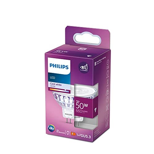 Image of Philips LED Reflector Light Spot [GU5.3] 7W - 50W Equivalent, Cool White (4000K), Non Dimmable.