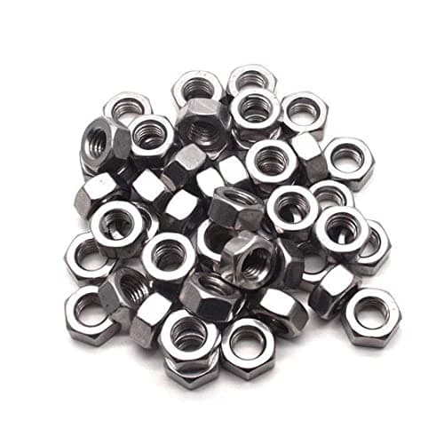 Image of TERF M4 Hex Hexagon Nut M4 (4mm) Steel Hex Full Nuts - Pack of 200, Silver