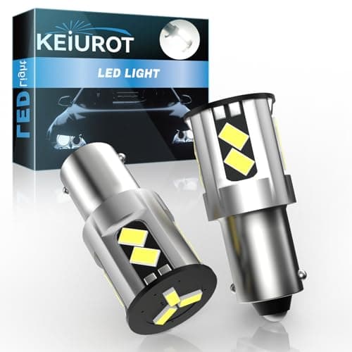 Image of Keiurot BA9S T4W Led Bulbs 64111 53 57 1895 9-60V for Car Dome Side Door Courtesy Lights Map Lights Car Interior Light with 3020 11SMD Chips White Pack of 2