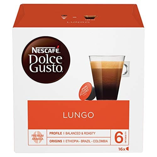 Image of NESCAFÉ Dolce Gusto Lungo Coffee Pods, 16 Capsules (Pack of 3, Total 48 Capsules, 48 Servings)