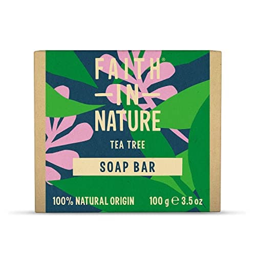 Image of Faith In Nature Natural Tea Tree Hand Soap Bar, Cleansing, Vegan & Cruelty Free, No SLS or Parabens, 100g