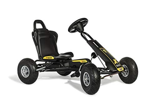 Image of Ferbedo Go Kart AT X-Racer 105007 102 x 60 x 64 cm Black with Sound Steering Wheel and Pneumatic Tyres