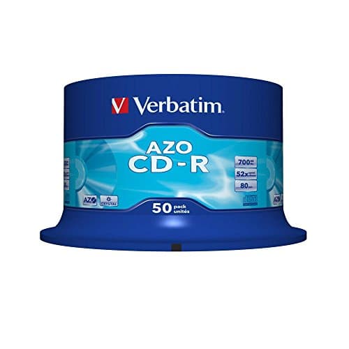 Image of Verbatim 43343 700MB 52x CD-R AZO Crystal 50 Pack Spindle