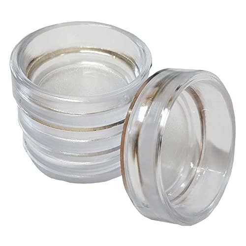 Image of Heavy Duty Castor Cups 38mm Pack of 4 Clear Extra Strong Protect Wooden, Laminate, Tiled Floors and Carpets from Wheel Damage and Scratches Caused by Furniture Chair Bed Sofa and Table Legs