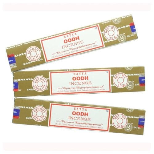 Image of Satya Nag Champa Oodh 100% Natural incense Sticks | 3 Packs | Handmade Incense Sticks | Used for Stress Relief, Spiritual Decor, Smudging and Meditation