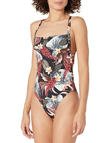 Image of Body Glove Women's Standard Electra One Piece Swimsuit with Strappy Back Detail, Flourish Spice, X-Small