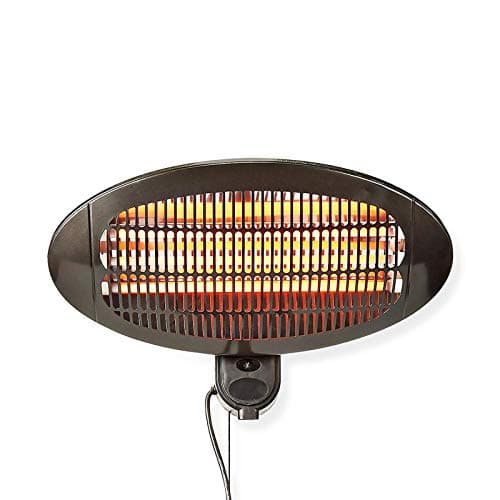 Image of Ex-Pro 2KW Outdoor Wall Mounted Quartz Electric Garden Patio Heater, 2000W, IP34 Rated, with 3 Power Settings and Adjustable Heat Angle