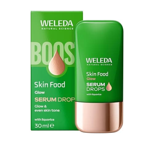 Image of Weleda Skin Food Glow Face Serum Drops, Facial Serum with Liquorice, Reduces Pigmentation, Glow Booster, 100% Certified Natural, Organic, Vegan, 30ml