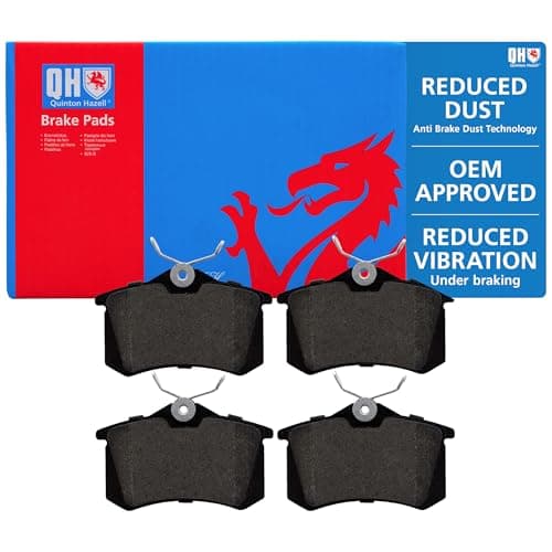 Image of Quinton Hazell Brake Pad Set - 4 OEM Quality Direct Fit Replacement Brake Pads for Single Axle - Rear - Including Brake Caliper Screws - BP456