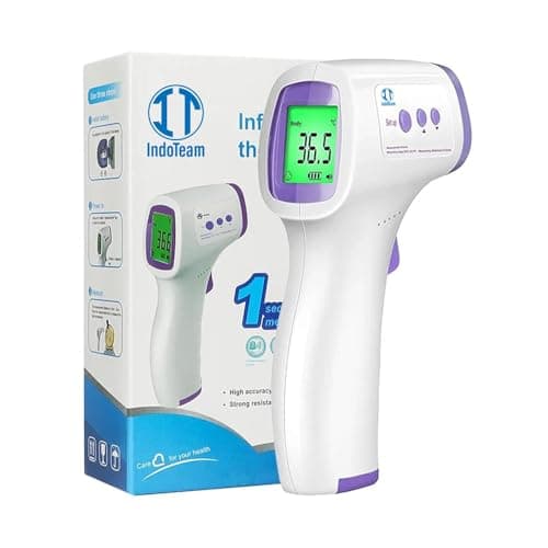 Image of IndoTeam Forehead Thermometer for Adults Kids – No Contact Accurate Reading Touch Infrared LCD Display - Digital Baby Thermometers Body - Temperature Thermometer Room Surface and Body Mode