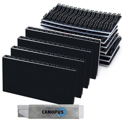 Image of CANOPUS Dual Lock SJ3550 CF Adhesive Pads 25 x 50mm, Set of 16, Waterproof Dual Lock Number Plate Pads, Black