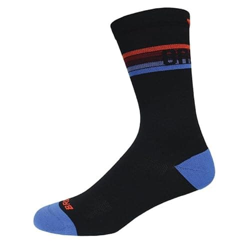Image of BROOKS 742372090 Tempo Knit In Crew Socks Unisex Adult Htr Black Size 27