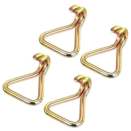 Image of sourcing map Ratchet Double J Strap Hook Load 4409 Lbs for 2" Tie Down Strap Webbing Car Truck Trailer Pack of 4