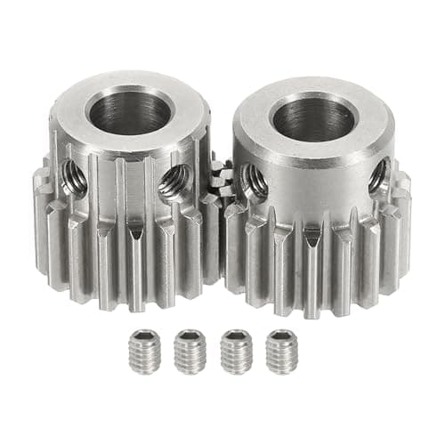 Image of sourcing map 2Pcs 1 Mod 18T Spur Gear 8mm Bore, 304 Stainless Steel Pinion Gear, 20°Pressure Angle, for Spur Rack and RC Model Car or Motor DIY(16mm)