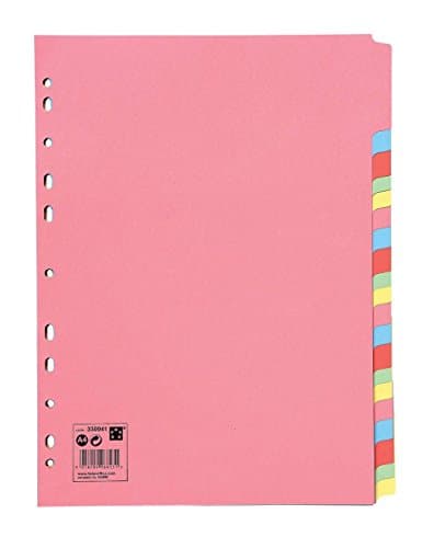 Image of 5 Star Office Subject Dividers Multipunched Manilla Card 20-Part A4 Assorted