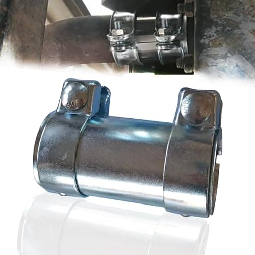 Image of Exhaust Clamp Pipe Connector, 50mm X 125mm Stainless Steel Exhaust Sleeve Exhaust Clamps Exhaust Tube Pipe Clamp Coupler for VW Audi Most Models