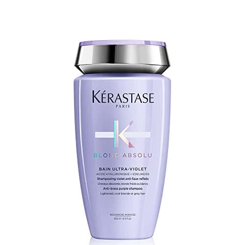 Image of Kérastase Blond Absolu, Anti-Brass Purple Shampoo, Toning, For Cool Blondes and Grey Hair, With Hyaluronic Acid and Edelweiss Flower, Bain Ultra Violet, 250 ml