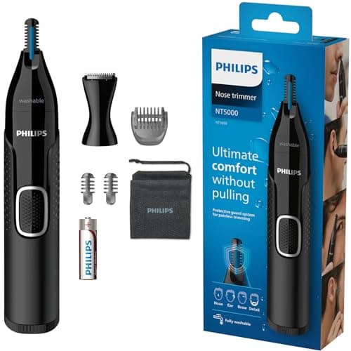 Image of Philips Nose Trimmer 5000 Series, Efficient Nose, Ear and Eyebrow Hair Removal, with PrecisionTrim Technology, Precision Comb and Detail Trimmer Included, Waterproof, Model NT5650/16