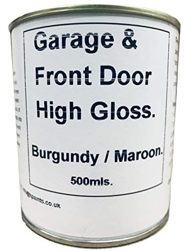 Image of 1 x 500ml Burgundy - Maroon High Gloss Front & Garage Door Paint