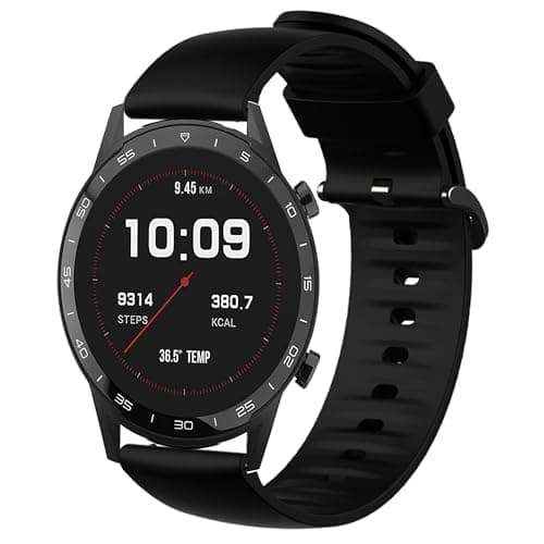 Image of for Sekonda Watches Silicone Replacement Soft Band Wristbands Straps with Stainless Steel Buckle for Men & Women Compatible with SEKONDA Motion Pro/ACTIVE PRO,ACTIVE Plus 45mm,etc (Black, 22mmSize)