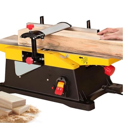 Image of Benchtop Jointer and Planer, 1800W Electric Wood Planer with 12000 RPM and Adjustable 0-3mm Cutting Depth for Precision Woodworking and Thickness Planing