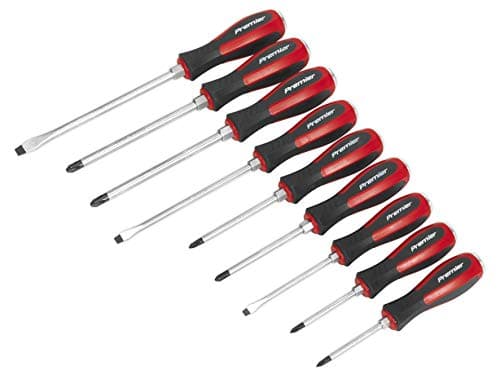 Image of Sealey Ak4934 Screwdriver Set 9Pc Hammer-Thru