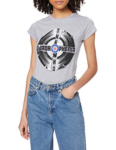 Image of The Who Women's Quadrophenia Short Sleeve T-Shirt, Grey, Size 8 (Manufacturer Size:Small)