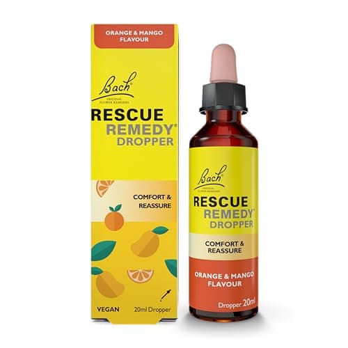 Image of Rescue Remedy Orange & Mango Dropper | Daily Support for Stressful Moments | Bach Original Flower Essences | Easy-to-Use 20ml Dropper.