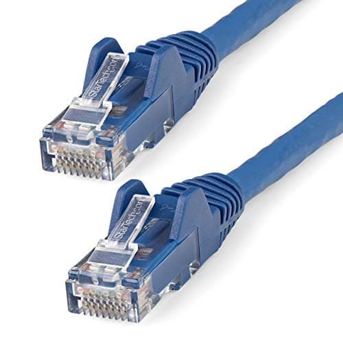 Image of StarTech.com 7m CAT6 Ethernet Cable - LSZH (Low Smoke Zero Halogen) - 10 Gigabit 650MHz 100W PoE RJ45 UTP Network Patch Cord Snagless with Strain Relief - Blue, CAT 6, ETL Verified (N6LPATCH7MBL)