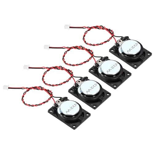 Image of sourcing map 2 Pcs 2W 8 Ohm Small Speakers Metal Shell Square Internal Micro Magnet Speaker with 120mm Terminal Wire for Mini Speakers DVD EVD Multimedia Mobile Portable Advertising Machine