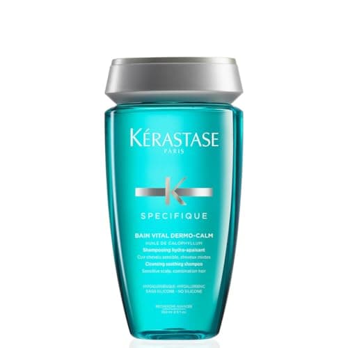 Image of Kérastase Specifique, Cleansing & Rebalancing Shampoo, For Sensitive Scalps & Combination Hair, With Calophyllum Oil & Glycerine, Bain Vital Dermo-Calm, 250ml