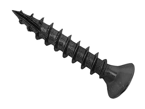 Image of Forgefix Multi-Purpose Pozi Screw CSK ST Black 5 x 30mm ForgePack (pack of 10), suitable for numerous ironmongery, joinery, electrical and plumbing applications.