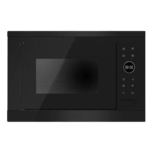 Image of SIA BICM25BL Black 25L Integrated Built in 900W Digital Microwave Oven with Grill, Digital Timer Display, Child Safety Lock