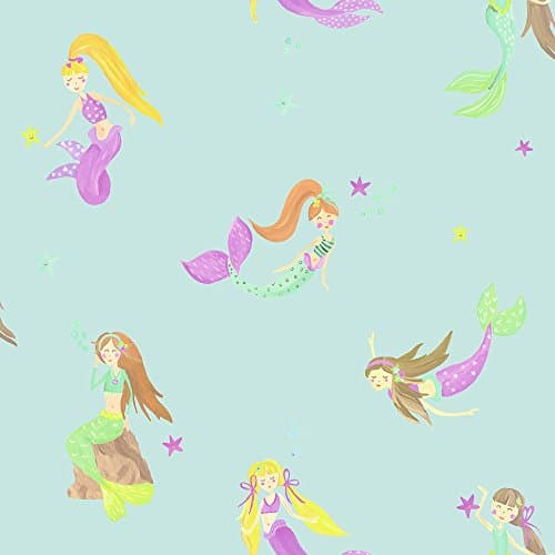 Image of Arthouse Mermaid World Teal Wallpaper 53 x 7, 696103