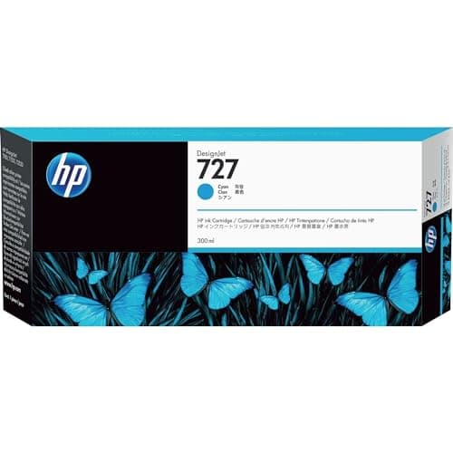 Image of HP 727 F9J76A Cyan 300-ml Genuine DesignJet Ink Cartridge, high capacity, original Ink DesignJet T2500, T1500 & T900 Series Large Format Plotter Printers 727 DesignJet Printhead