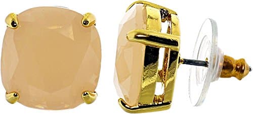 Image of Kate Spade New York Small Square Studs, Light Pink