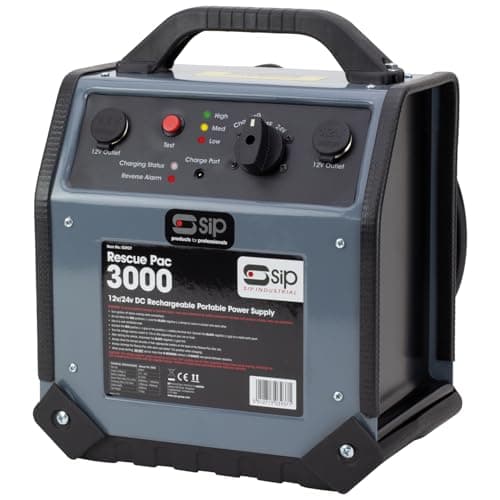 Image of SIP Rescue Pac 3000 Battery Booster Jump Starter Power Pack 12V/24V 3000A/1500A