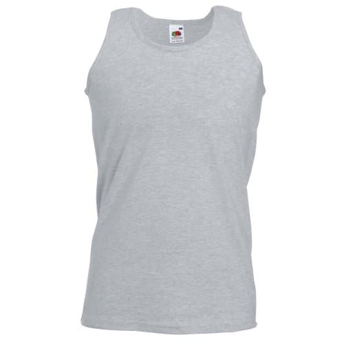Image of Fruit of the Loom Valueweight 61-098-0 Men’s Athletic Vest, Tank Top - Grey - Medium