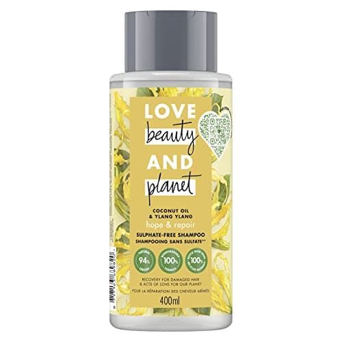 Image of Love Beauty & Planet Shampoo for Women Vegan Oasis Organic Coconut Oil and Ylang Ylang Flower Vegan Certified Damaged Hair 400 ml