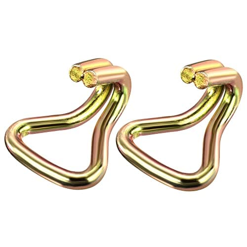 Image of sourcing map Ratchet Double J Strap Hook Load 7716 Lbs for 2" Tie Down Strap Webbing Car Truck Trailer Pack of 2