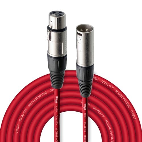 Image of Stagg SMC6 CRD 6 m XLR to XLR Microphone Cable - Red