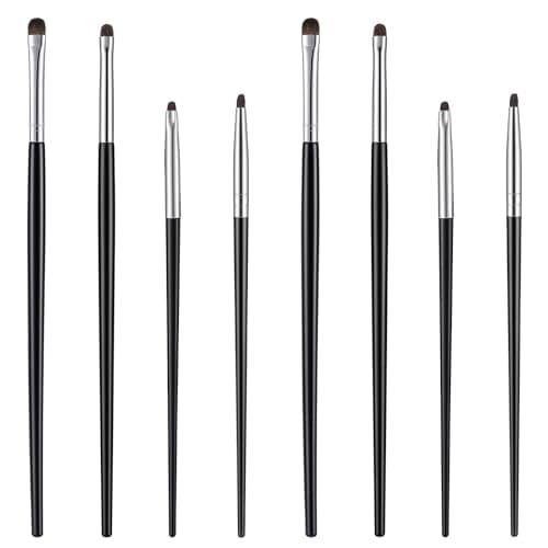Image of 8PCS Mini Smudge Brush for Eyeliner, Small Eyeshadow Brush Set Small Makeup Brushes Eye Makeup Brushs Set Soft Eyeshadow Eyeliner Brushes for Powder Gel Cream Highlighter Liquid Concealer