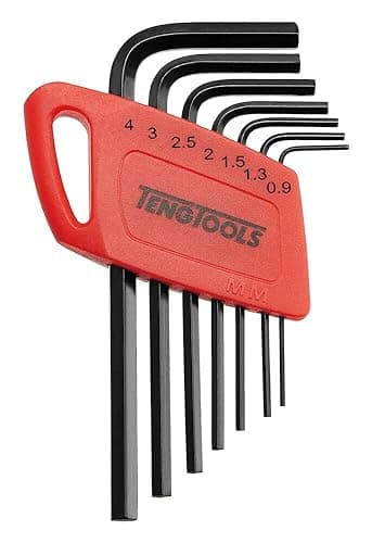 Image of Teng Tools 7 Piece Mini Metric L Shape Allen Wrench Hex Key Set (0.9MM to 4MM) - 1477MM