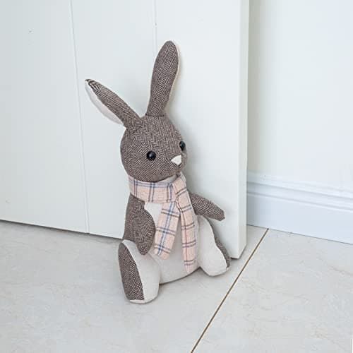Image of Marwood Cute Door Stopper Decorative Door Stops for Home and Office, Rabbit Weighted Interior Doorstop Fabric Stuffed Animal Door Stopper Floor Decorative