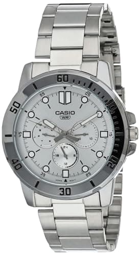 Image of Casio Unisex Brown Analogue Watch, Silver, Classic